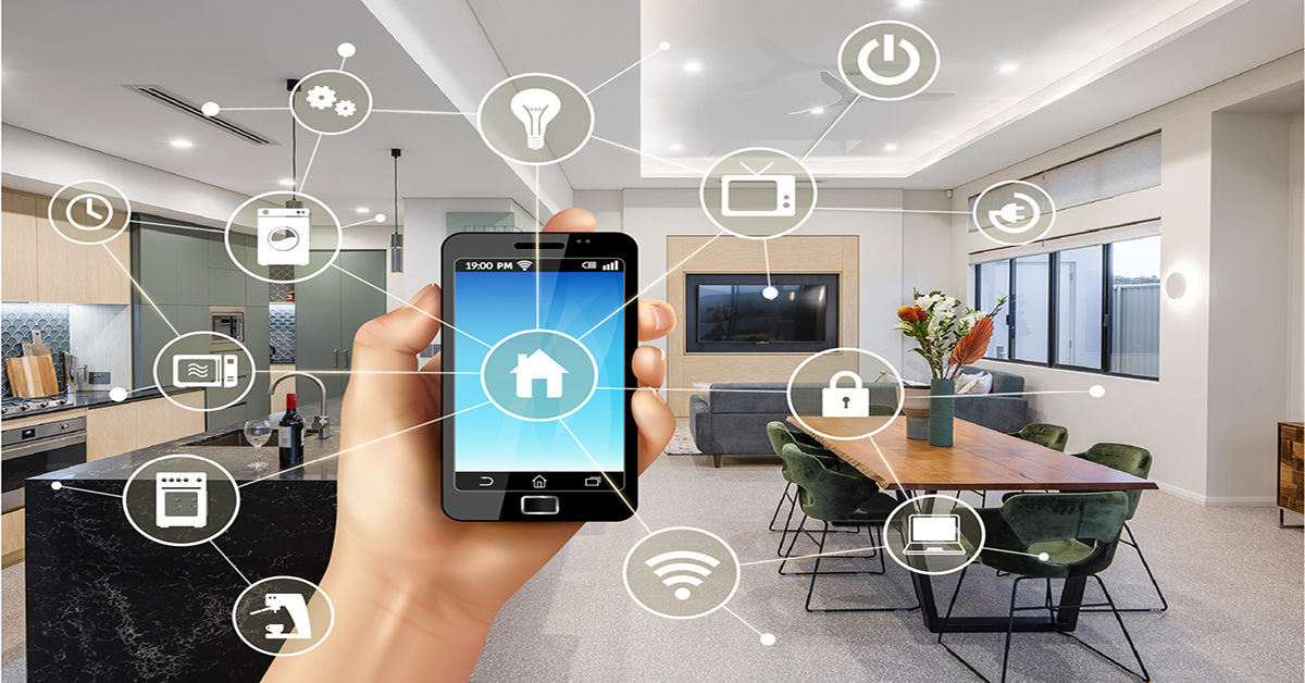 Smart home automation with IoT devices controlled via smartphone